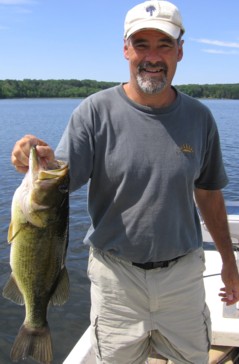 Dr. Bob with a great bass caught and released at adjacent Rice Lake.