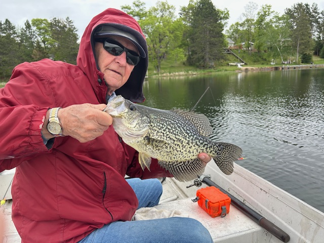 Bob W caught and released this 15-inch crappie in Benoit Lake, May 2025. Good job Bob!