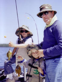 Granpa C. enjoys time on the water with his grandkids.