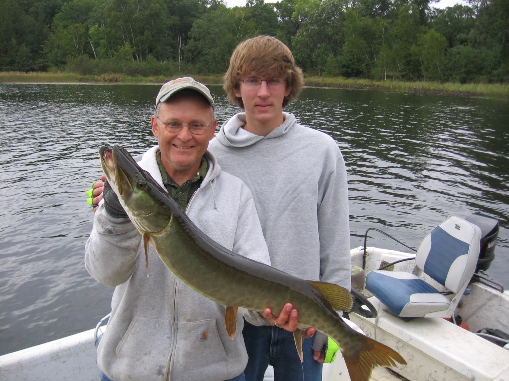 Jake and I caught and released this 33-inch musky on Benoit on Sept 17.  It was in water about 6 feet deep and took a wooden plug.