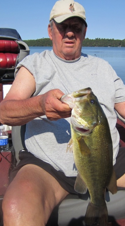 Cousin George C. with another nice bass.  He and his son, Mark, catch a lot of fish on soft plastic baits.
