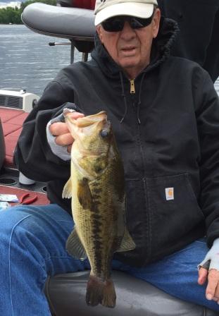 George C. with another nice bass he caught and released at a nearby lake, May, 2016.