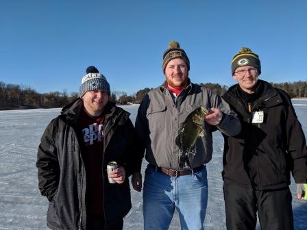 The guys got this nice bass on a tip-up, Jan 20, 2019.
