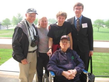 This is us with my George, Dave's father, at Jake's graduation from Iowa State in spring of 2016.