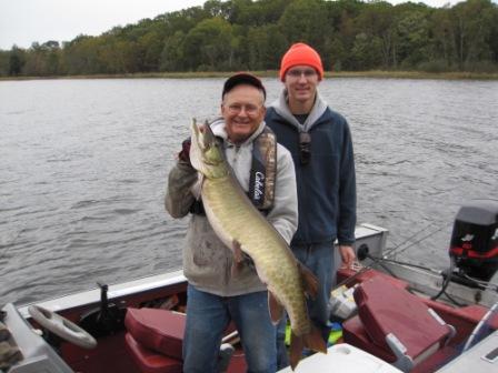 Jake and I caught and released this 43-inch musky on Benoit Lake, Oct 1, 2017.