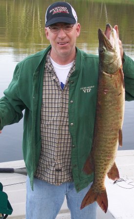 Leonard C. caught and released this 36 inch musky on Benoit Lake, May 24.  He caught it on a soft plastic bait while bass fishing.