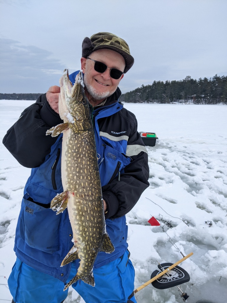 Jake and I caught and released this pike from a Burnett County lake, December 28, 2022.