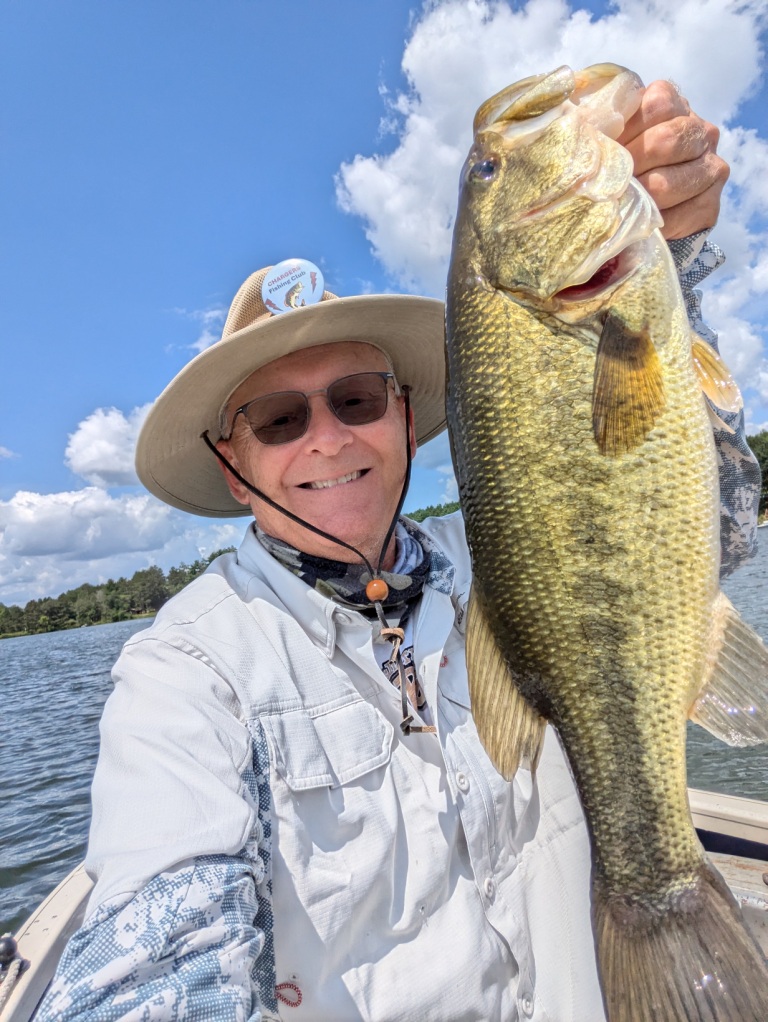 A good bass that I caught and released on a Burnett County, Wisconsin lake, July 19, 2024.