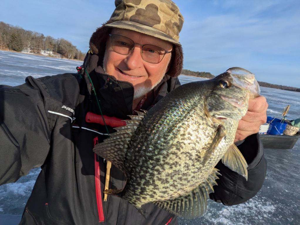 I caught and released this 14-inch crappie in early-March, 2025.