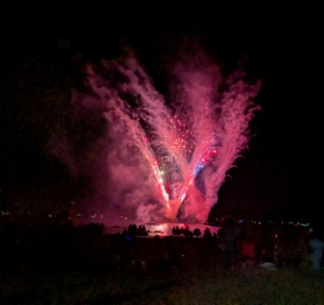 Shell Lake fireworks display, July 2025.