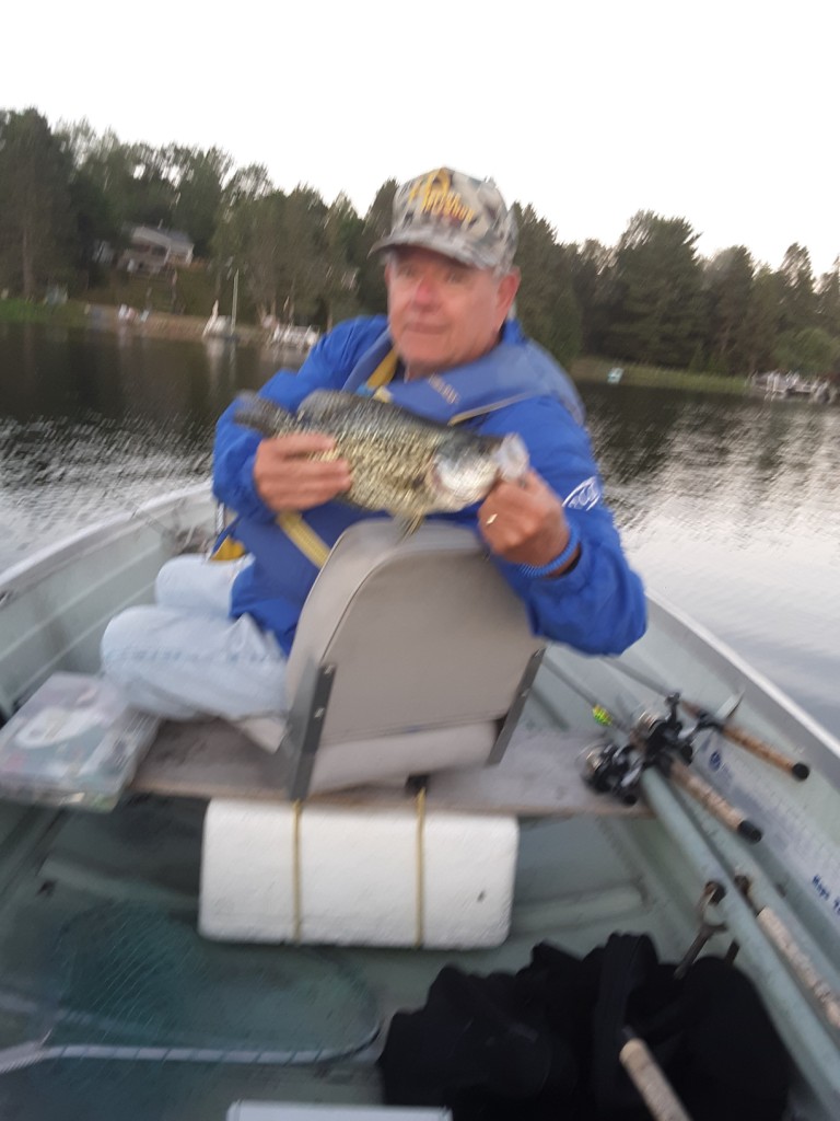 Phil Czapar set the resort-record with this 15-inch crappie, June 23, 2021.