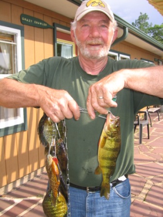Wayne Crist caught this nice yellow perch on a beetle spin.  It was a windy and warm day.